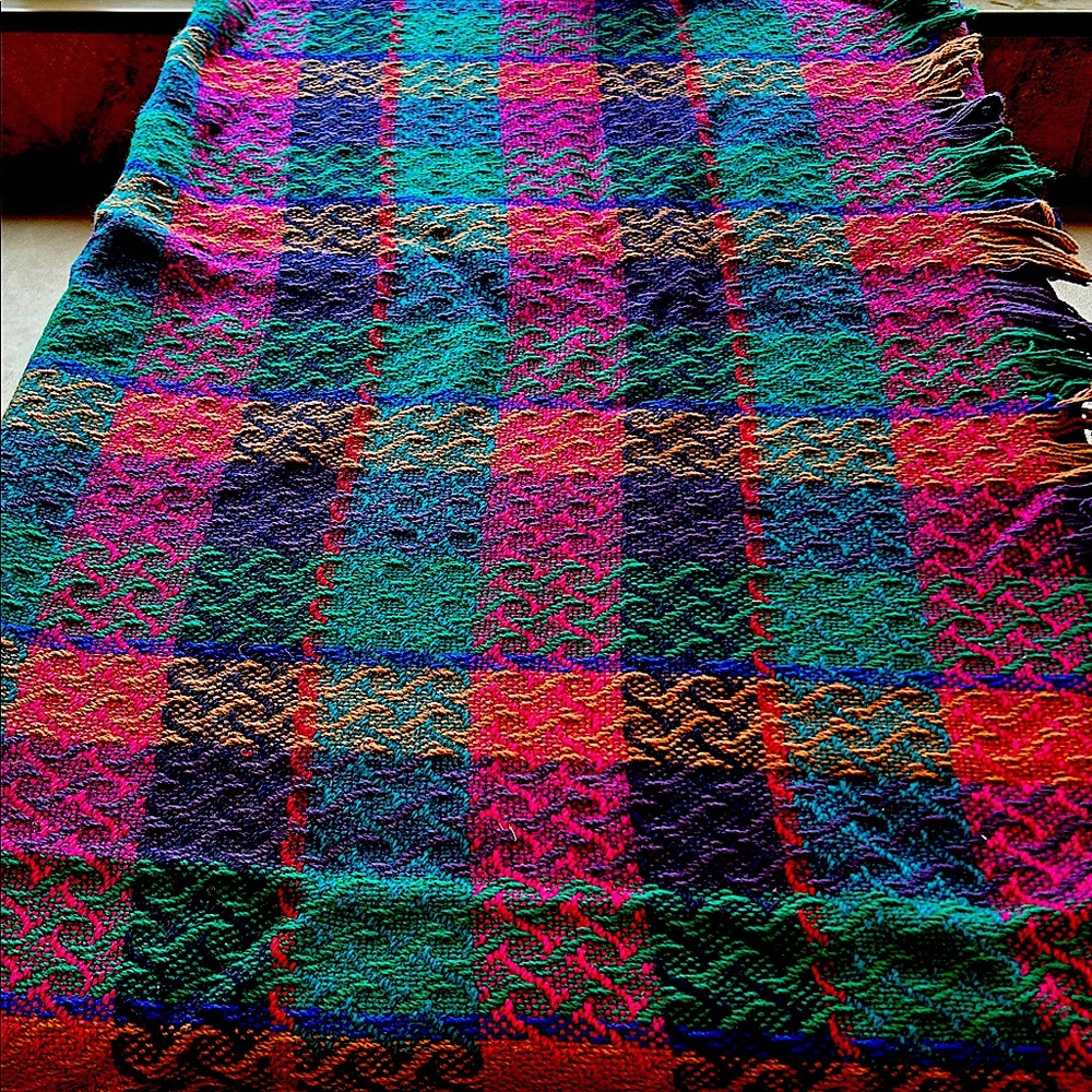 New Old Stock Pendleton 100% Virgin Wool Throw Woven Fringed Blanket Mint in Box - Picture 3 of 9